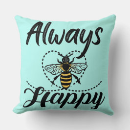 immer glücklich sein kissen