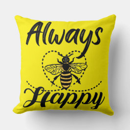 immer glücklich sein kissen