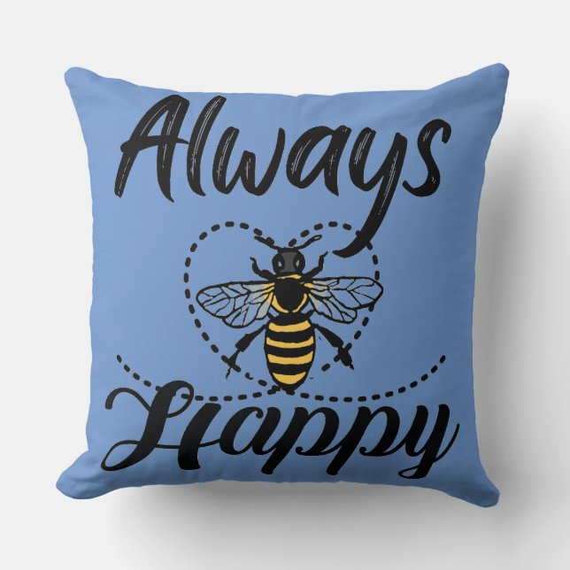 immer glücklich sein kissen (Vorderseite)