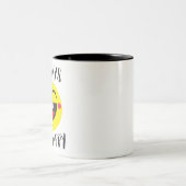 immer glücklich sein zweifarbige tasse (Mittel)