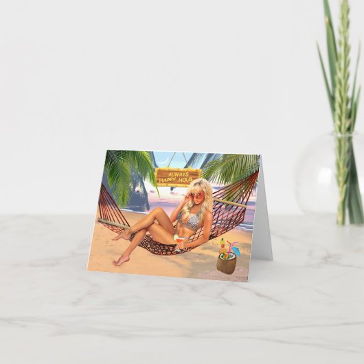 IMMER GLÜCKLICH STUNDE DANKESKARTE (Vorderseite)