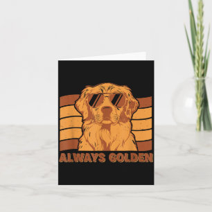 Immer goldener Retro-Stil Golden Retriever Hund Karte