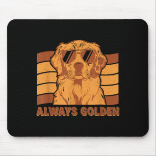 Immer goldener Retro-Stil Golden Retriever Hund Mousepad