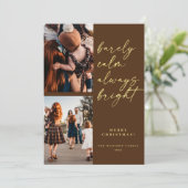 Immer goldenes Script 2 Foto Weihnachten (Stehend Vorderseite)