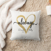 Immer Goldherz Personalisiert Hochzeit Kissen (Decke)