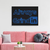 Immer Grindin Blues Wall Art Leinwanddruck (Insitu (Wohnzimmer))