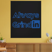 Immer Grindin Blues Wall Art Leinwanddruck (Insitu (Wohnzimmer))