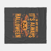 Immer Halloween-Kürbis-Fledermaus-Vektordesign_1 Fleecedecke (Vorderseite (Horizontal))