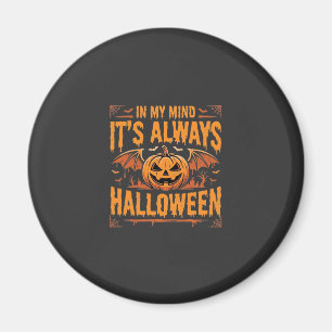 Immer Halloween-Kürbis-Fledermaus-Vektordesign_1 Magnet