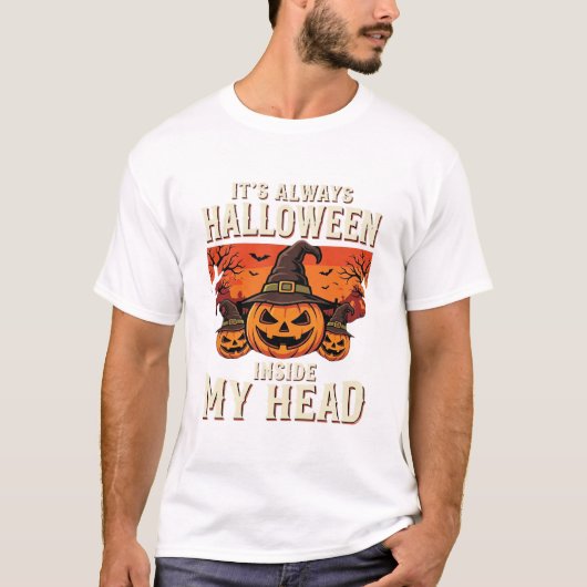Immer Halloween-Kürbis-Hexe T-Shirt (Vorderseite)