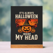 Immer Halloween-Kürbis-Hexen-Design_1 Acrylschild (Neutral)