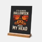 Immer Halloween-Kürbis-Hexen-Design_1 Acrylschild (Winkel)