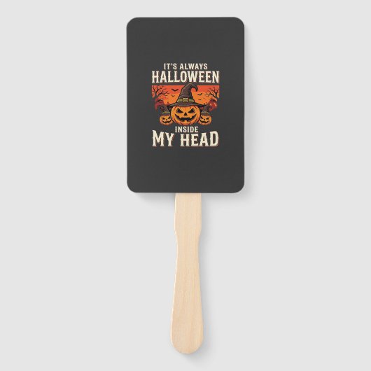 Immer Halloween-Kürbis-Hexen-Design_1 Fächer (Vorderseite)