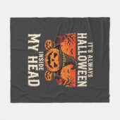Immer Halloween-Kürbis-Hexen-Design_1 Fleecedecke (Vorderseite (Horizontal))