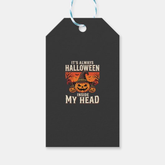 Immer Halloween-Kürbis-Hexen-Design_1 Geschenkanhänger (Vorderseite)