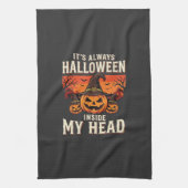 Immer Halloween-Kürbis-Hexen-Design_1 Geschirrtuch (Vertikal)