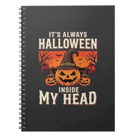 Immer Halloween-Kürbis-Hexen-Design_1 Notizblock (Vorderseite)