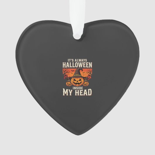 Immer Halloween-Kürbis-Hexen-Design_1 Ornament (Vorderseite)