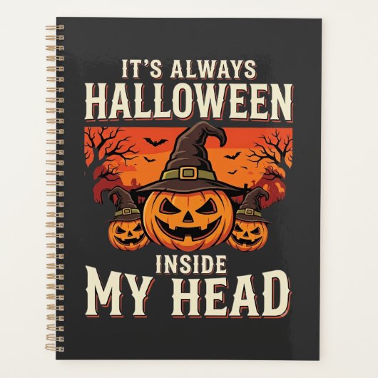 Immer Halloween-Kürbis-Hexen-Design_1 Planer (Vorderseite)