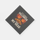 Immer Halloween-Kürbis-Hexen-Design_1 Serviette (Ecke)