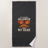 Immer Halloween-Kürbis-Hexen-Design_1 Strandtuch (Vorderseite)