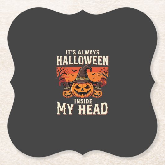 Immer Halloween-Kürbis-Hexen-Design_1 Untersetzer (Vorderseite)