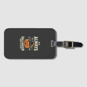 Immer Halloween-Schwarze-Katze-Kürbis-Design Gepäckanhänger (Vorderseite (Horizontal))