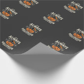 Immer Halloween-Schwarze-Katze-Kürbis-Design Geschenkpapier (Ecke)