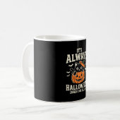 Immer Halloween-Schwarze-Katze-Kürbis-Design Kaffeetasse (Vorderseite Links)
