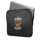 Immer Halloween Schwarze Katze Kürbis Design Laptopschutzhülle (Vorderseite Links)