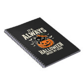 Immer Halloween-Schwarze-Katze-Kürbis-Design Notizblock (Rechte Seite)