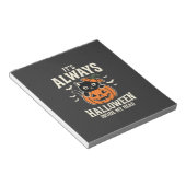 Immer Halloween-Schwarze-Katze-Kürbis-Design Notizblock (angewinkelt)