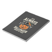 Immer Halloween-Schwarze-Katze-Kürbis-Design Notizblock (Rotiert)