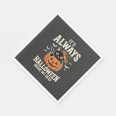 Immer Halloween Schwarze Katze Kürbis Design Serviette (Ecke)