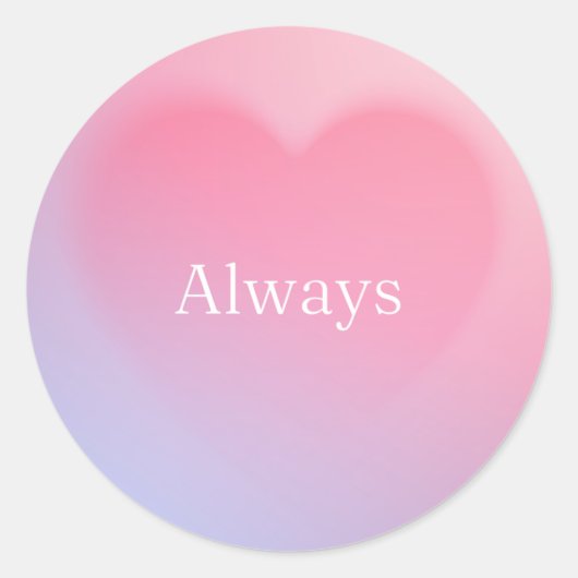 "Immer" Heart Sticker (Vorderseite)