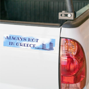 Immer heiß in Griechenland Autoaufkleber