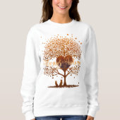 Immer Herbst Herz Erwachsener Sweatshirt (Vorderseite)