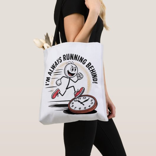 Immer hinten laufen - Funny Latecomer Design Tasche (Von Nahem)