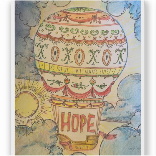 Immer Hoffnung haben Aufkleber (Vorderseite)