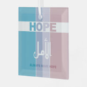 Immer Hoffnung haben Ornament Aus Glas (Vorderseite links)