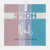 Immer Hoffnung haben Ornament Aus Glas (Rückseite)