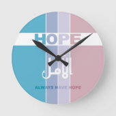 Immer Hoffnung haben Quadratische Wanduhr (Vorderseite)