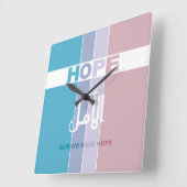 Immer Hoffnung haben Quadratische Wanduhr (Winkel)