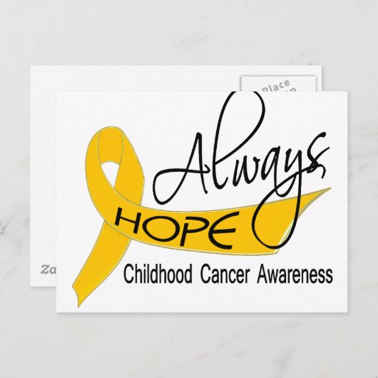 Immer Hoffnung Krebs im Kindesalter Postkarte (Vorne/Hinten)