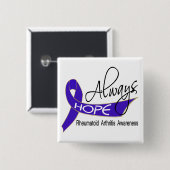Immer Hoffnungs-rheumatoide Arthritis Button (Vorne & Hinten)