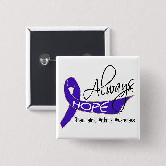 Immer Hoffnungs-rheumatoide Arthritis Button (Vorne & Hinten)