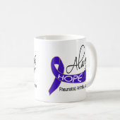 Immer Hoffnungs-rheumatoide Arthritis Kaffeetasse (VorderseiteRechts)