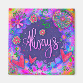 Immer Hübscher Spaß Blumen Moderne Inspiritivität Magnet (Vorne)