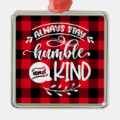Immer Humble und Kind Buffalo Kariert Bleibe Ornament Aus Metall (Vorne)