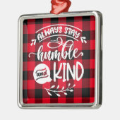 Immer Humble und Kind Buffalo Kariert Bleibe Ornament Aus Metall (Links)